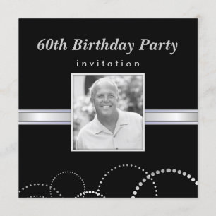60th Birthday Party Custom Photo Invitations