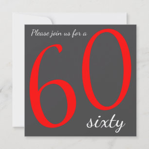60th Birthday Party DIY Text Invitation