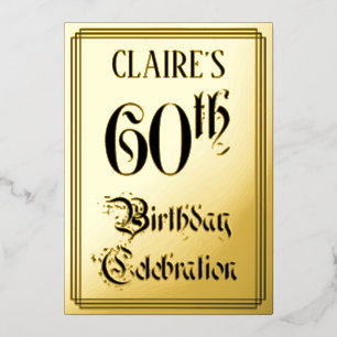 60th Birthday Party — Elegant Script + Custom Name