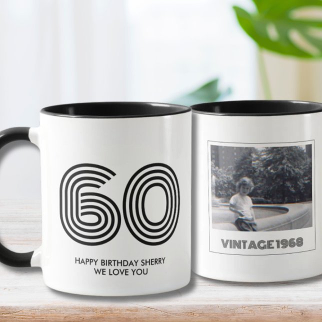 60th Birthday Party Favour Vintage Year Mug (Creator Uploaded)