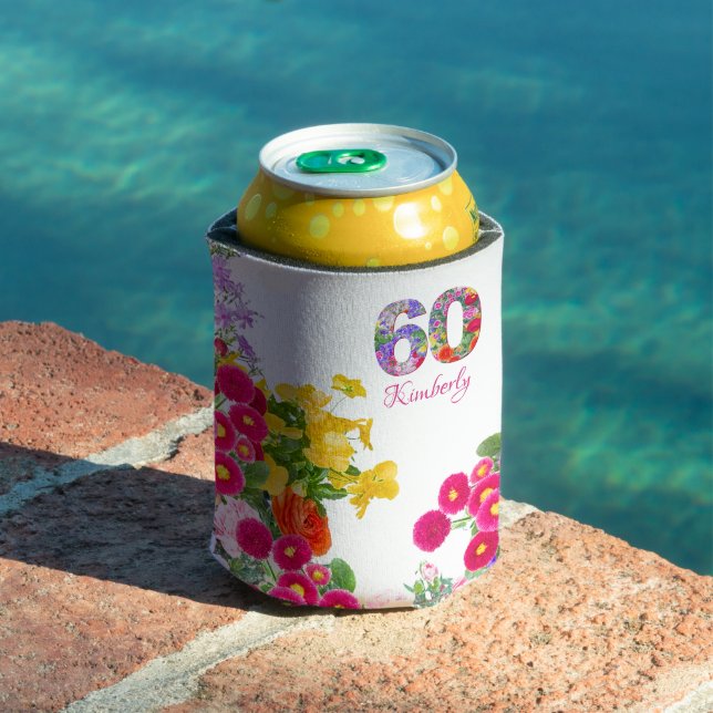 60th birthday party flower bouquet can cooler (In Situ Pool)