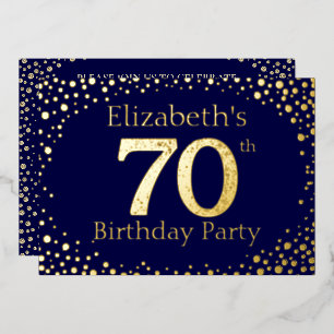 60th Birthday Party Foil Invitation