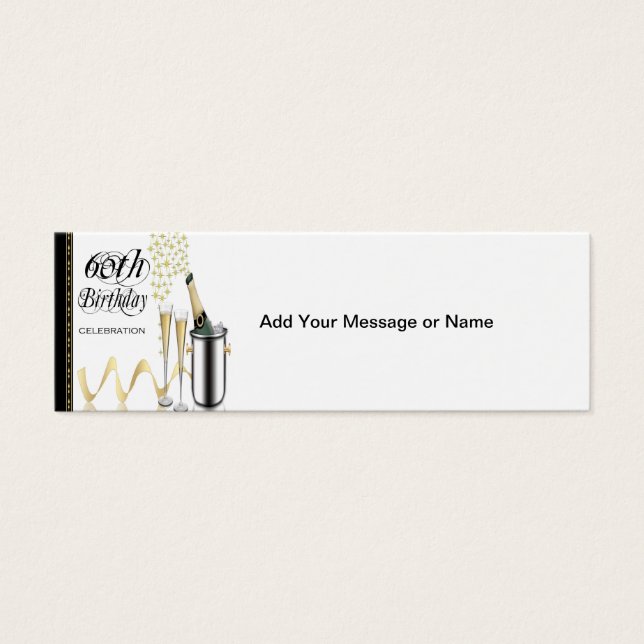 60th Birthday Party Gift Tag (Front)