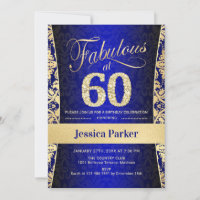 60th Birthday Party - Gold Royal Blue