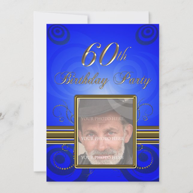 60th Birthday party Invitation (Front)