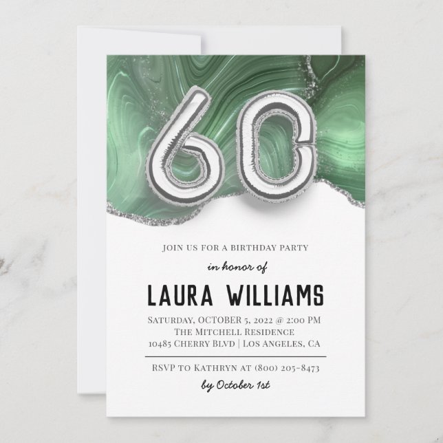 60th Birthday Party Invitation (Front)