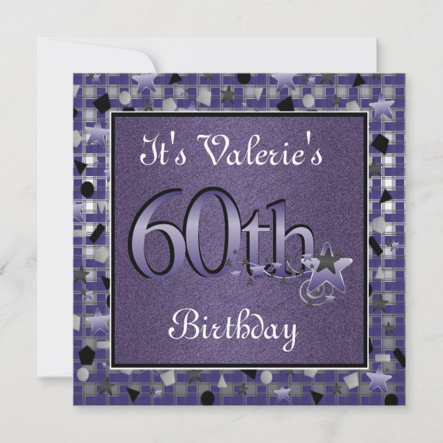 60th Birthday Party Invitation (Front)
