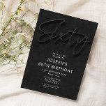 60th Birthday Party Invitation<br><div class="desc">60th birthday invitation ideal for men</div>