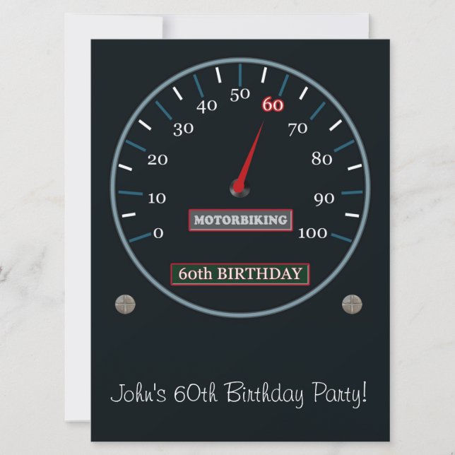 60th Birthday Party Invitation (Front)