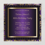 60th Birthday Party Invitation<br><div class="desc">60th Birthday Party invitation templates. A modern design ready to customise for your party or event. Customise the front and back with your event details, font style, font colour. This elegant design works well for a birthday party, engagement party, anniversary, cocktail party, graduations, retirements, weddings, showers, corporate events, black tie...</div>