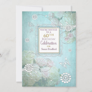60th Birthday Party Invitation, Elegant Pastels Invitation