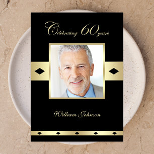 60th Birthday Party Invitation Photo 60th