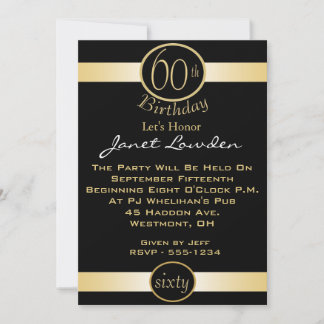 60th Birthday Party Invitations