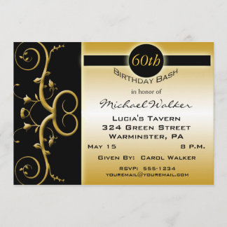 60th Birthday Party Invitations