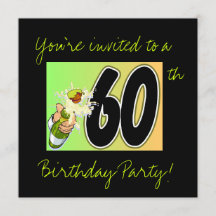 60th birthday party invitations