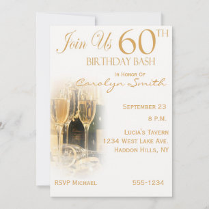60th Birthday Party Invitations