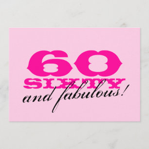 60th Birthday Party invitations for women