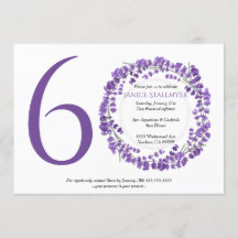 60th Birthday Party, Lavender flowers