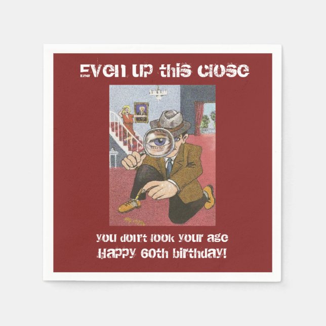 60th birthday party napkins by DAL (Front)