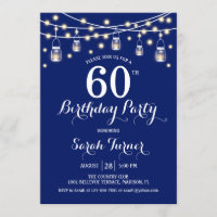 60th Birthday Party - Navy Blue