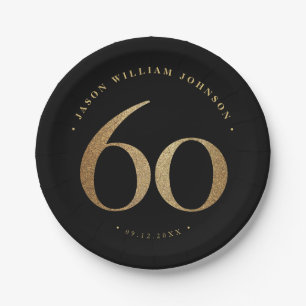 60th Birthday Party Paper Plate