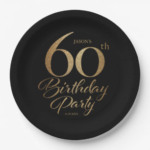60th Birthday Party Paper Plate