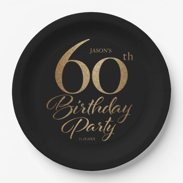 60th Birthday Party  Paper Plate (Front)