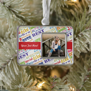 60th Birthday Party Personalised Gifts Silver Plated Framed Ornament