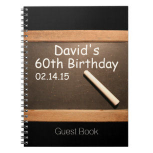 60th Birthday Party Personalised Guest Book