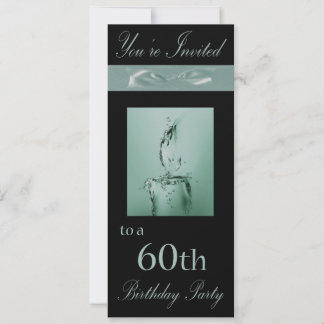 60th Birthday Party Personalised Invitation