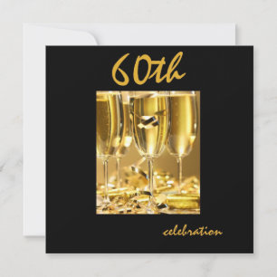 60th Birthday Party Personalised Invitation