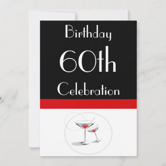 60th Birthday Party Personalised Invitation