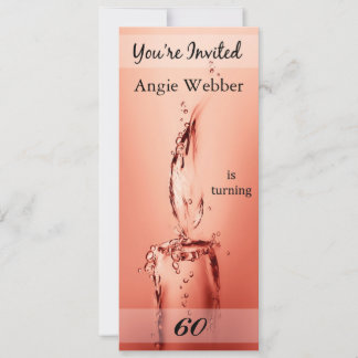 60th Birthday Party Personalised Invitation