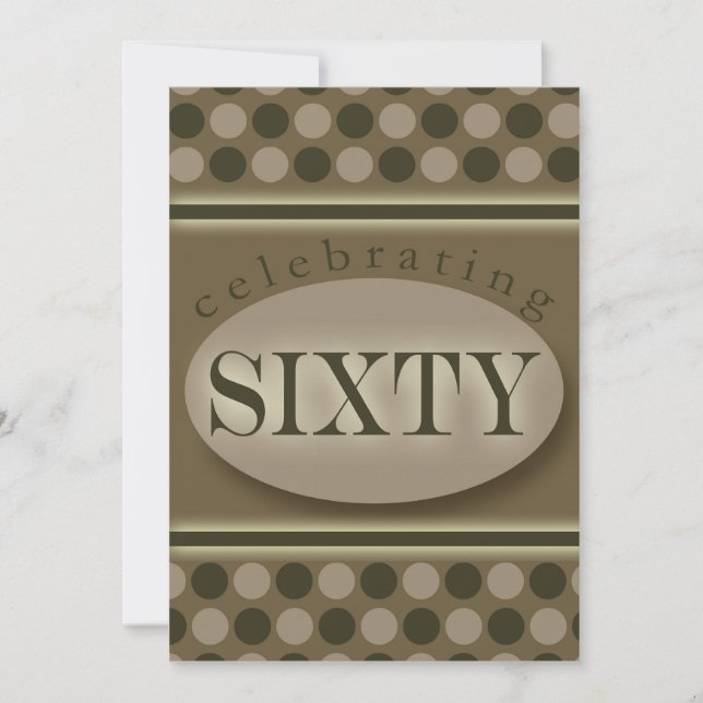 60th Birthday Party Personalised Invitation (Front)