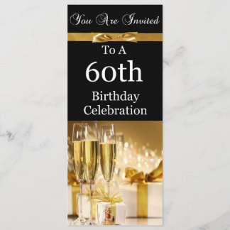 60th Birthday Party Personalised Invitation