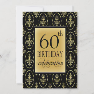 60th Birthday Party Personalised Invitation