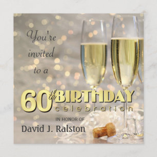60th Birthday Party - Personalised Invitations