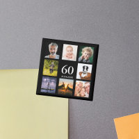60th birthday party photo collage guy black