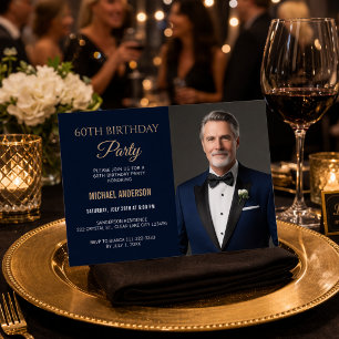 60th Birthday Party Photo Invite