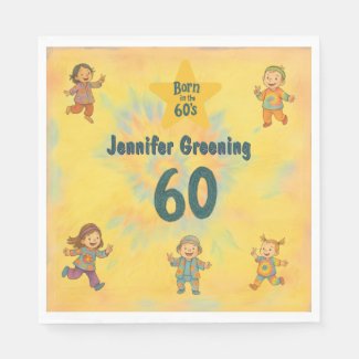 60th birthday party Retro born in the 60's Hippy 