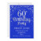 60th Birthday Party - Royal Blue & Silver