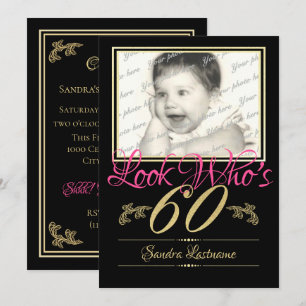 60th Birthday Photo Invitation