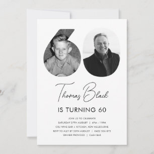 60th Birthday Photo Invitation