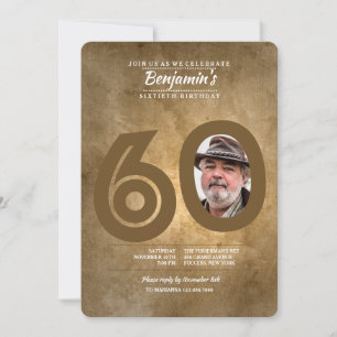 60th Birthday Photo Invitation