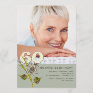 60th Birthday Photo Invitation