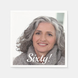 60th birthday photo script napkin