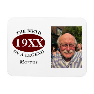 60th Birthday Photo Template Birth Of A Legend Magnet