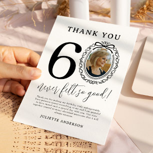 60th Birthday Photo Thank You Card