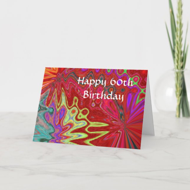 60th Birthday Poem Greeting Card for a Woman (Front)