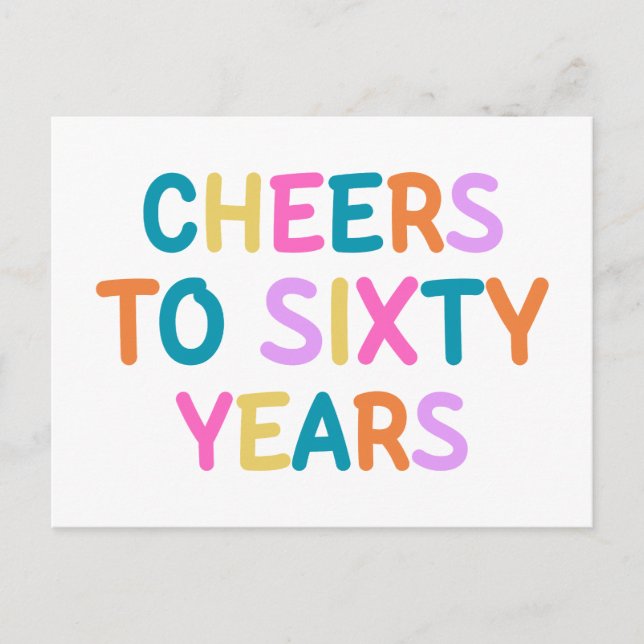60th Birthday Postcard (Front)